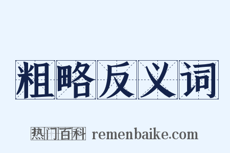 粗略反义词是什么意思的图片